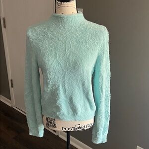 Universal Thread Light Blue Fuzzy Turtleneck Sweater